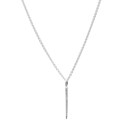 Mini Vertical Bar Diamond Pendant