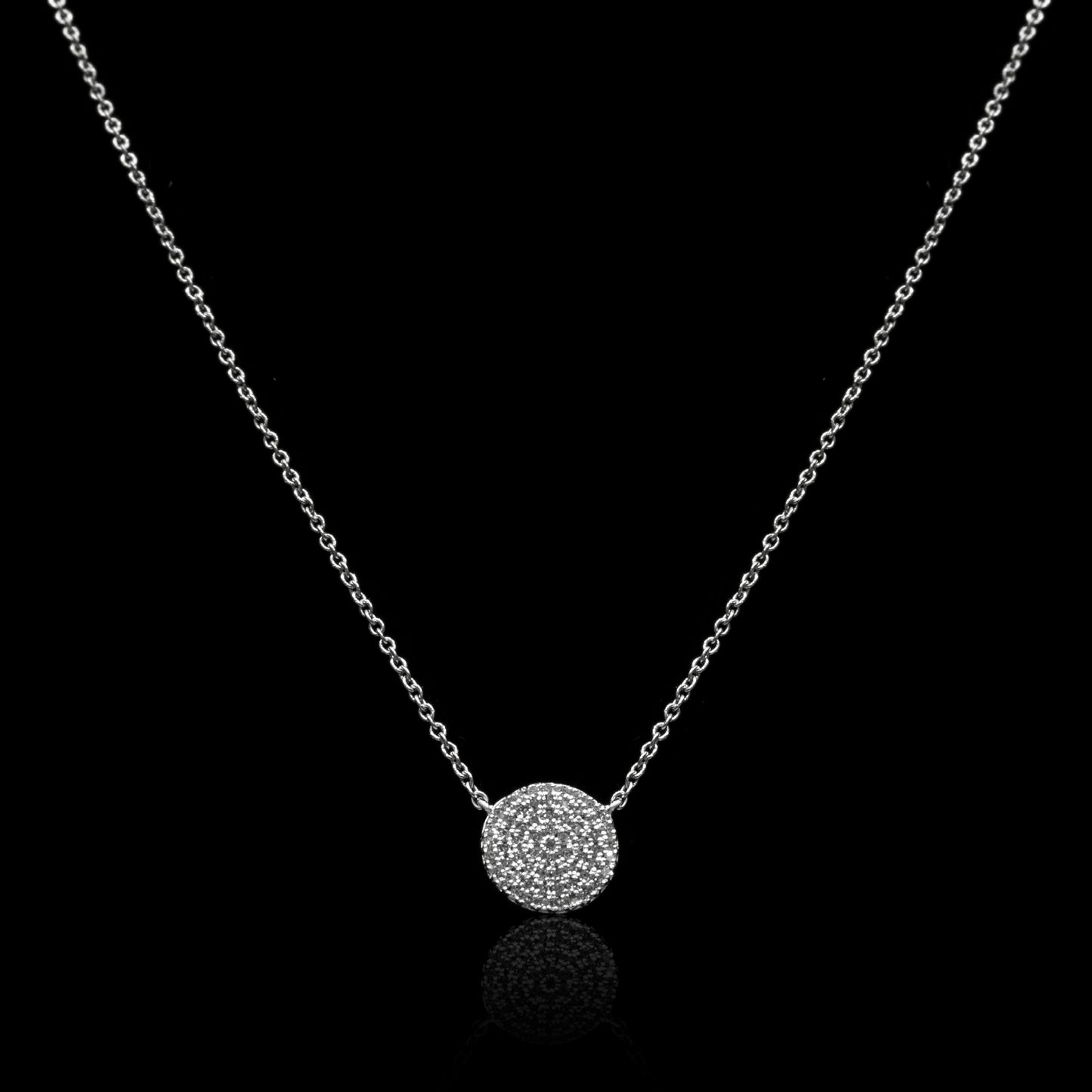 Petite Round Diamond Necklace