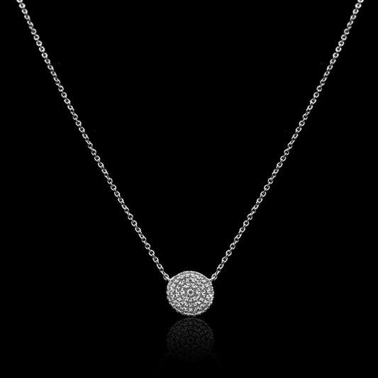 Petite Round Diamond Necklace