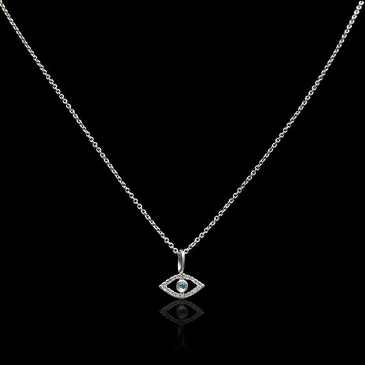 Small Diamond Evil Eye Pendant