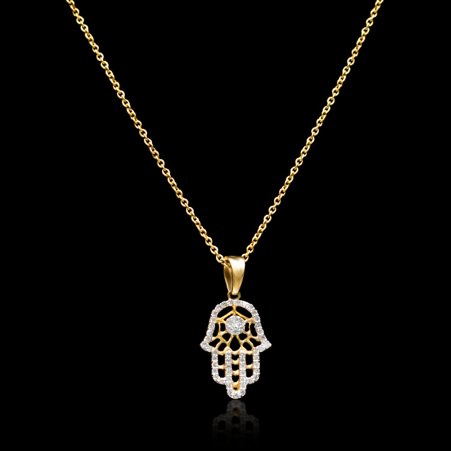 Diamond Hamsa Hand Necklace