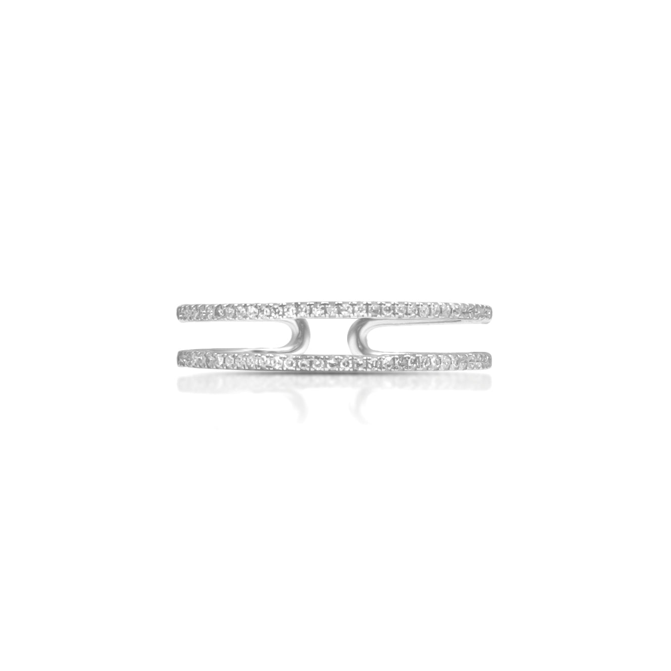 Dual Half Pave Ring