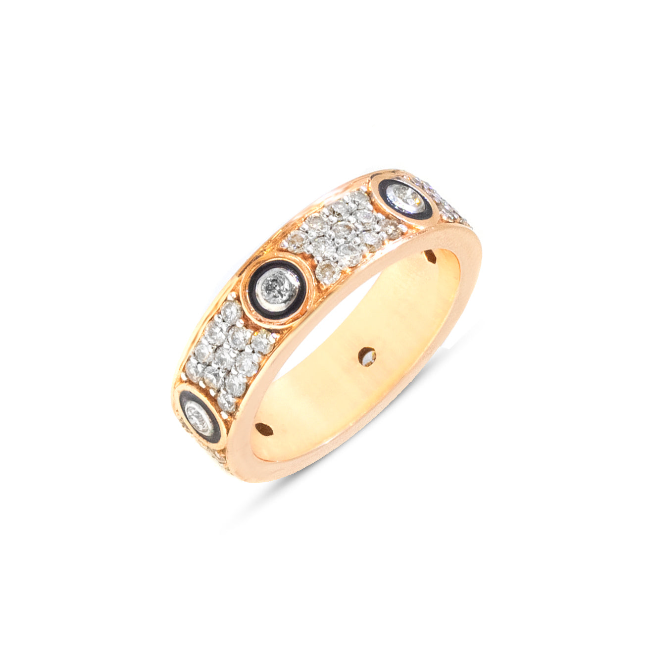 Captivating 14K Rose Gold Diamond Ring - IGI Certified, Timeless Craftsmanship