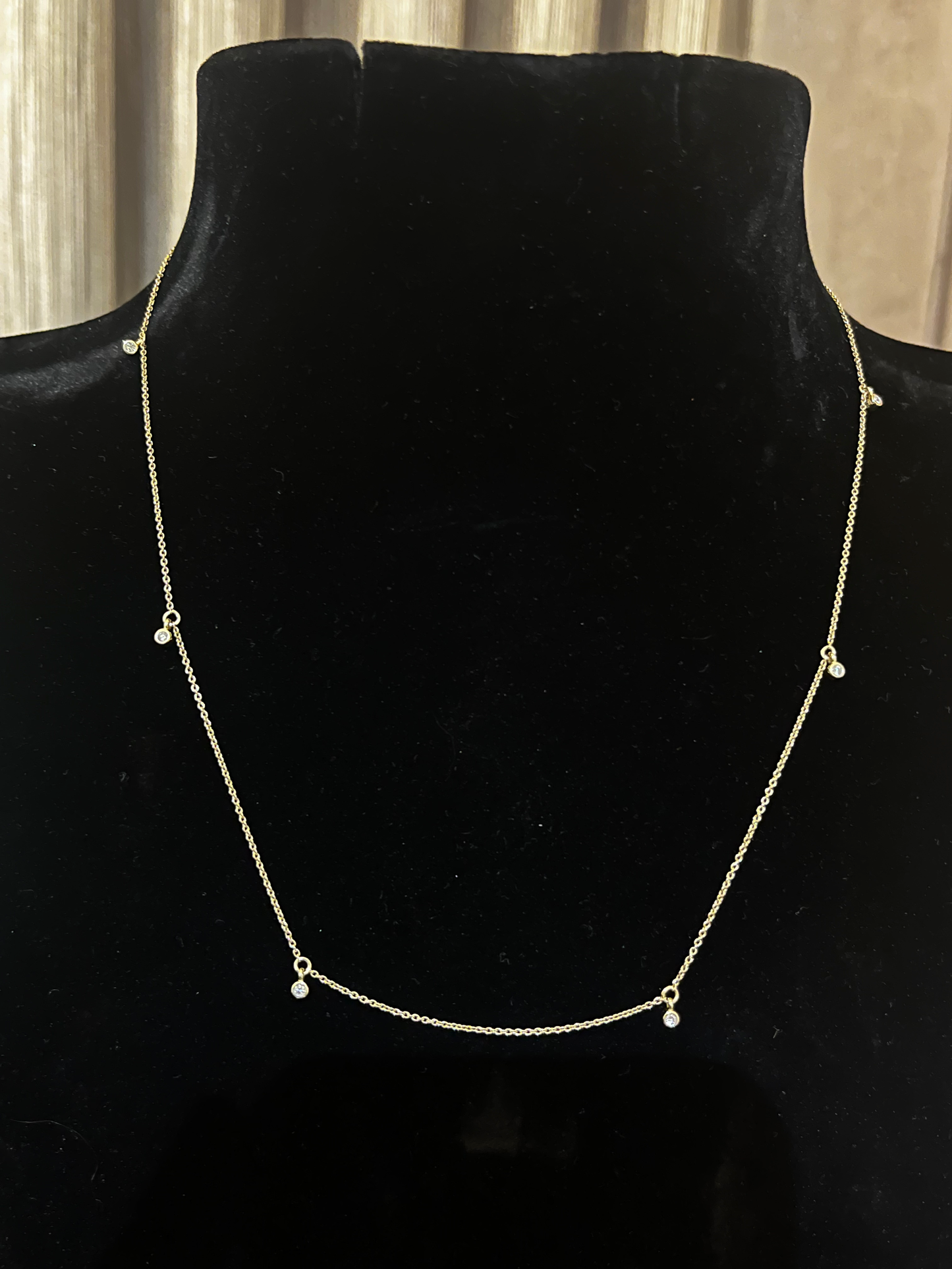 6 Diamond Drop Necklace