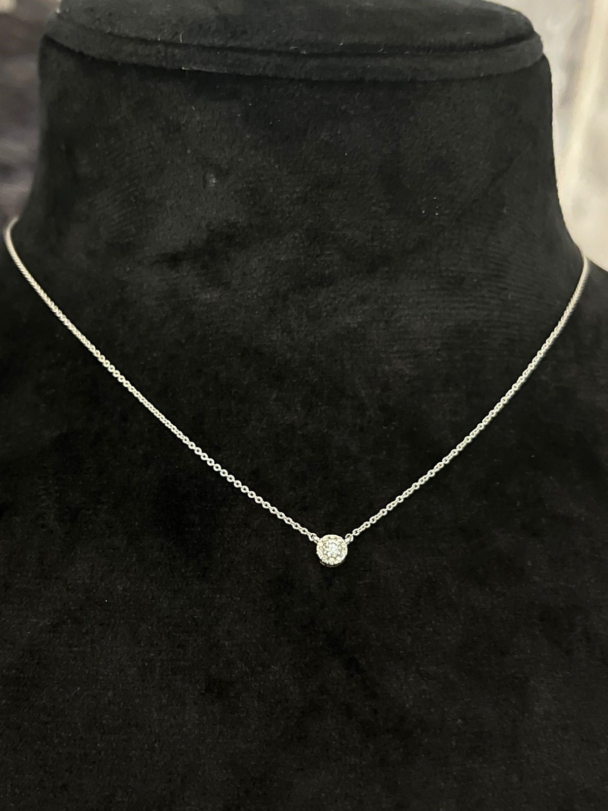 Petite Round Diamond Necklace