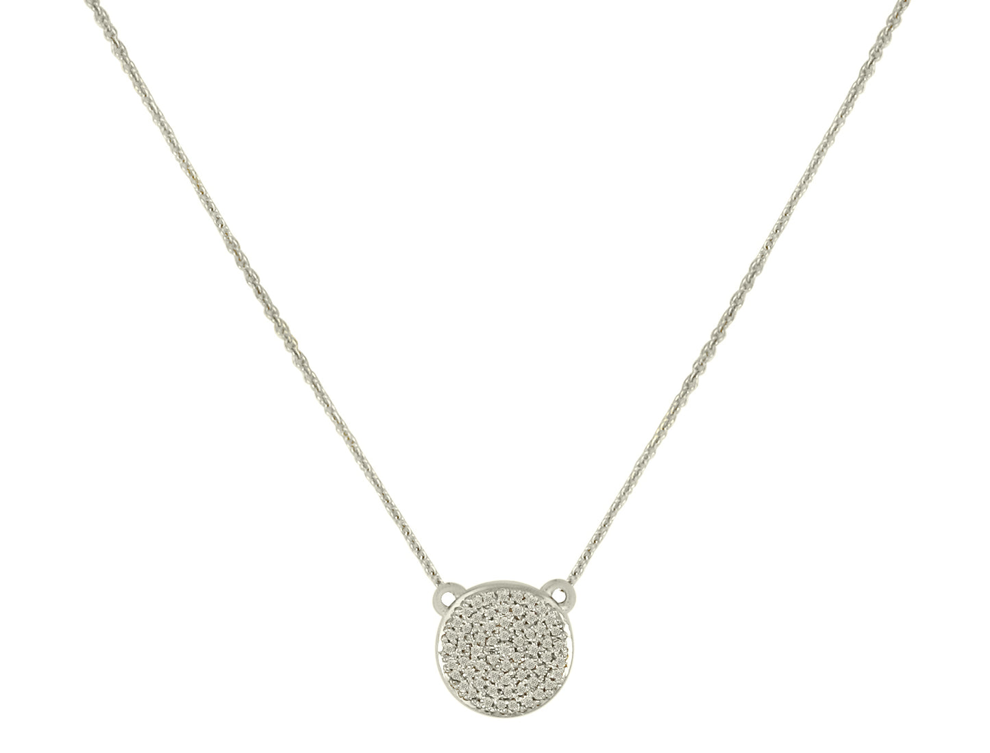 Round Diamond Halo Necklace