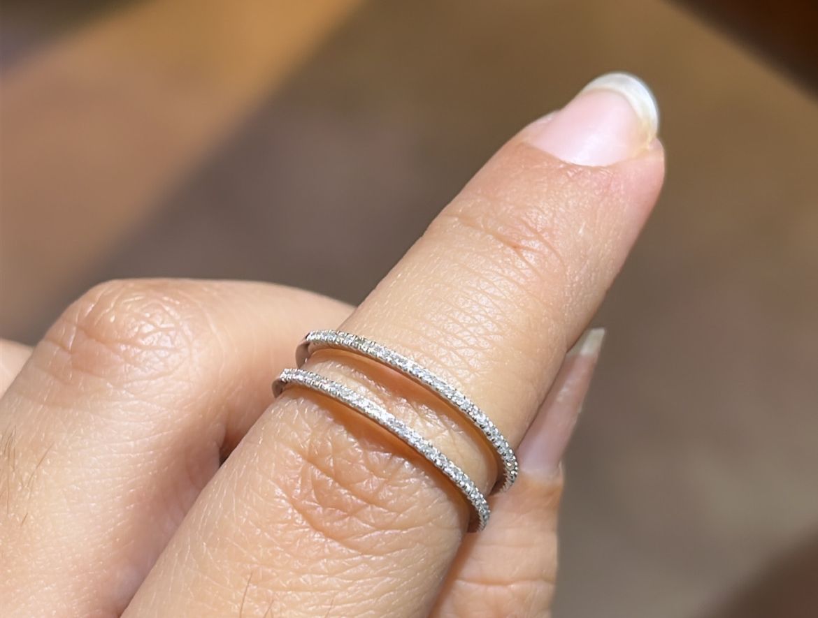 Dual Half Pave Ring